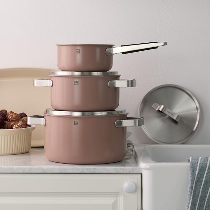 ZWILLING Pure 6-pc Stainless Steel Cookware Set Rose