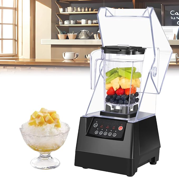 Professional Blender. 2200w Multifunctional Blender Mixer 2l Adjustable Speed Automatic Cleaning 17000 R/Min Fruit Smoothie Blender