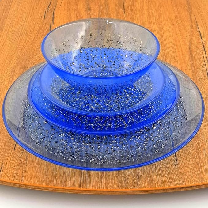 212 Main Isla Dinnerware Set Indigo &amp Bronze - 16 Piece