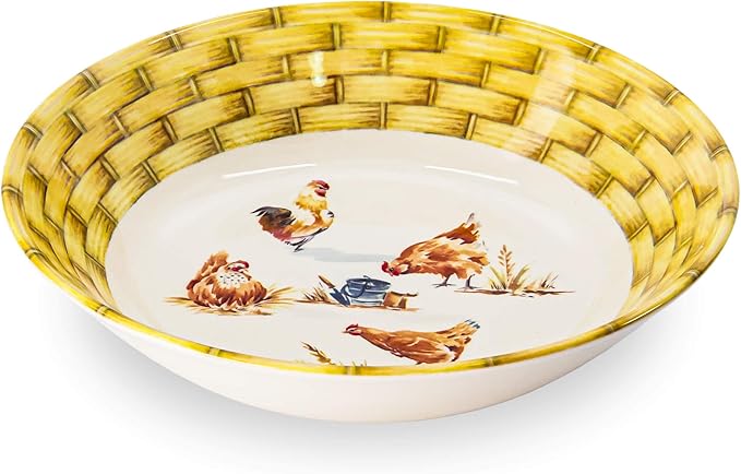 Tudor 16-Piece Premium Quality Round Porcelain Dinnerware Set Service for 4 - Country Farmyard See 10 Designs INSIDE!