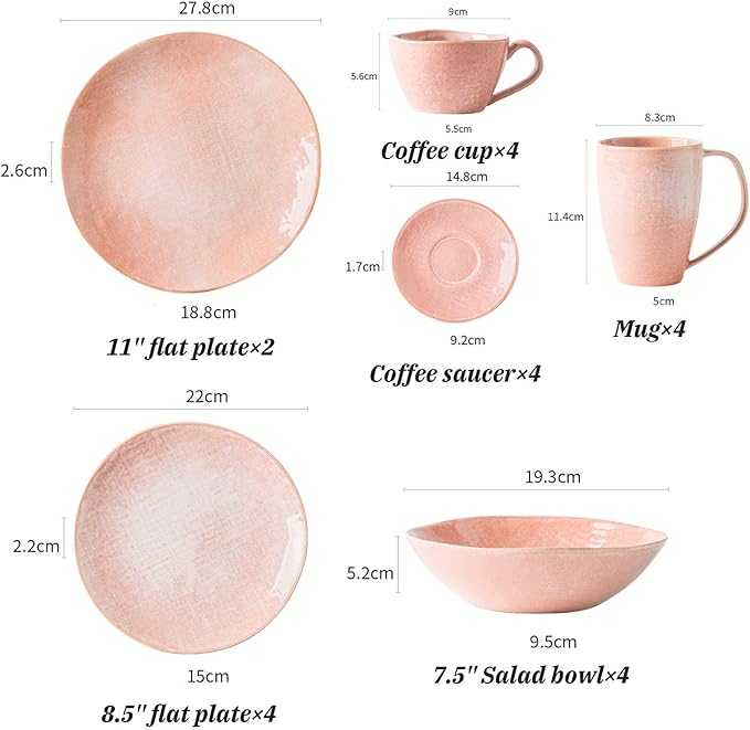 Creativity Ceramics Dinnerware Sets22 Pieces Porcelain Dinner Combination Set