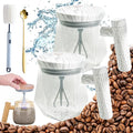 Electric High Speed Mixing Cup 13.5oz 7000 RPM Self Stirring Coffee Mug Heat-Protection Glass Coffee Blender with Lid 45 dB for Office/Travel/Home (Clear x 2)