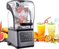 Blender Smoothie Machine Smoothie Blender Food Grade Ice Crusher Slush Machine with 1.6L Hopper Cover Silent Broken Wall Cooking Machine for Commercial Home