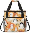 Halloween Ghosts Coffee Maker Carrying Bag Magical Ghosts Travel Storage Bag Compatible with K-Mini or K-Mini Plus Single Serve Coffee Brewer Carrying Case with Multiple Pockets &amp Shoulder Strap