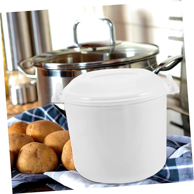 Microwave Rice Cooker with Lid and Steaming Tray Reusable Practical Rice Cooker for Home Office Dormitory Multipurpose Food Steamer Dishwasher Safe Efficient Meal Preparation