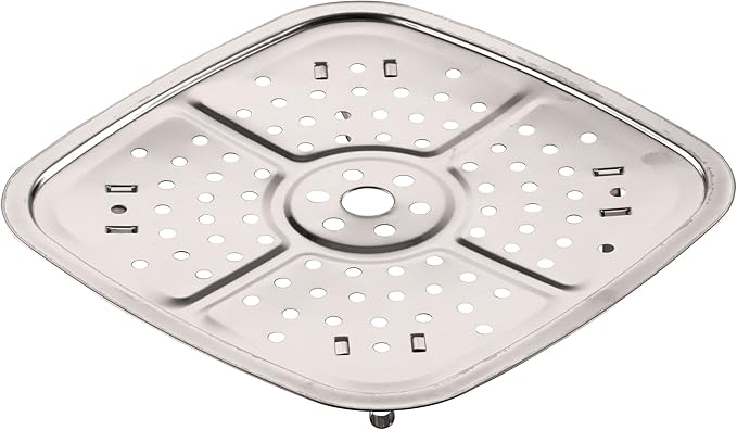 Deep Square 9.5” Nonstick Copper Pan Chef 5 Piece Set Frying Basket Steamer Tray with Bonus World Cuisine Cookbook