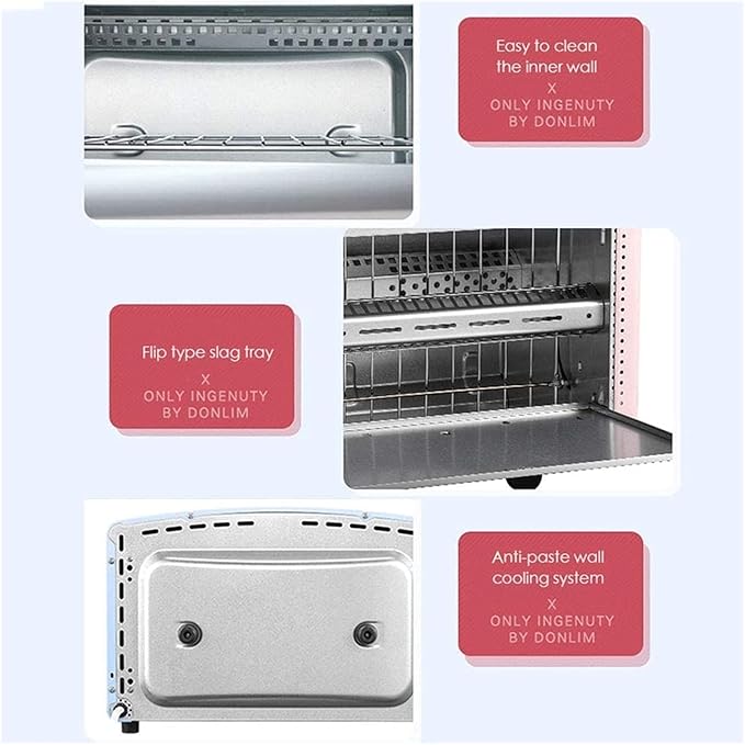 Extra Large Digital Countertop Convection Oven Stainless Steel (Color : B)