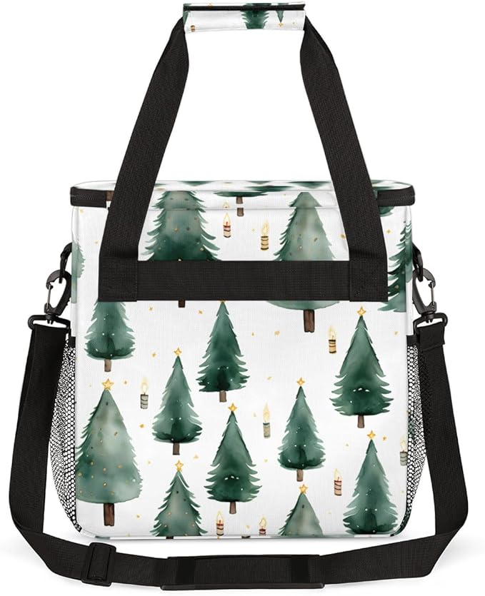 Christmas Tree Coffee Maker Carrying Bag Cute Tree Travel Storage Bag Compatible with K-Mini or K-Mini Plus Single Serve Coffee Brewer Carrying Case with Multiple Pockets &amp Shoulder Strap