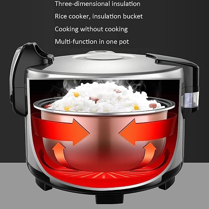 Commercial Rice Cooker and Slow Cooker with Thicken Non-Stick Inner Pot Ideal for Hotels Restaurants Canteens and Schools (15L