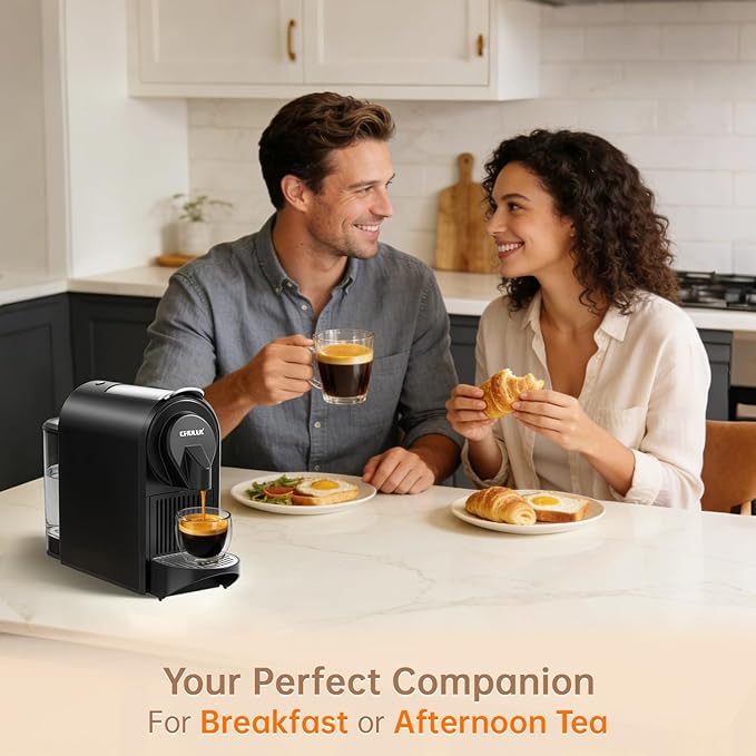 CHULUX Upgrade Bafè-Pro Espresso Machine for Nes Original Pods 20Bar Rapid Extraction Home Espresso Coffee Maker for Espresso &amp Lungo Black