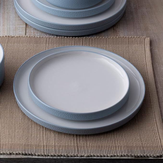 Noritake ColorTex Stone Aqua 12-Piece Dinnerware Set Service for 4