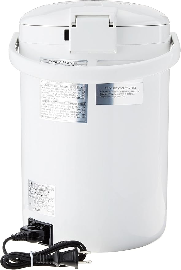Zojirushi Micom Water Boiler and Warmer 169 oz/5.0 L White &amp NS-ZCC10 Neuro Fuzzy Rice Cooker 5.5-Cup White