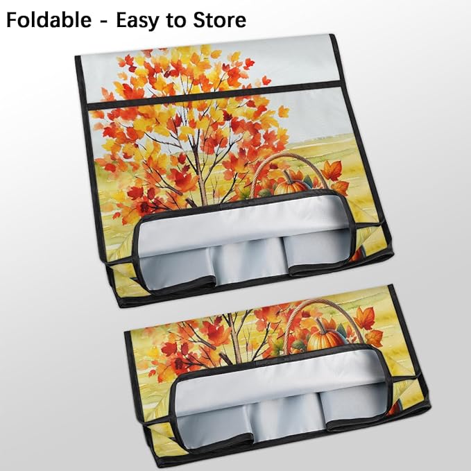 cfpolar Kitchen Aid Mixer Cover Compatible with 6-8 Quarts Autumn Apples Maple Leaves Stand Mixer Cover Kitchen Aid Mixers Accessories Appliance Organizer Bag Dust Covers with Zipper Pocket