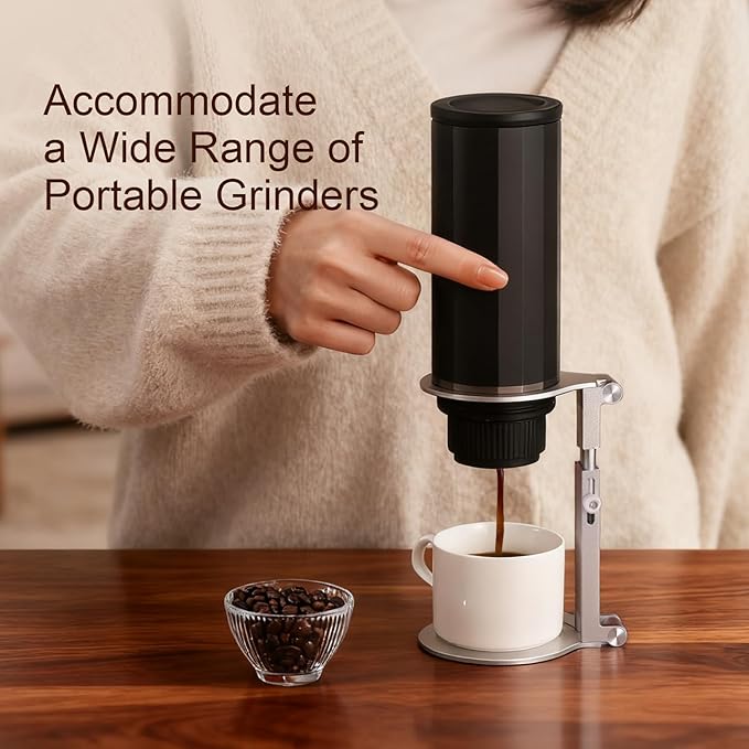 Pour Over Coffee Maker StandAdjustable &amp Foldable Portable Electric Espresso Machine StandHolder for Coffee GrinderUniversal DripperV60 DripperTravel Coffee MakerCoffee Press Sliver