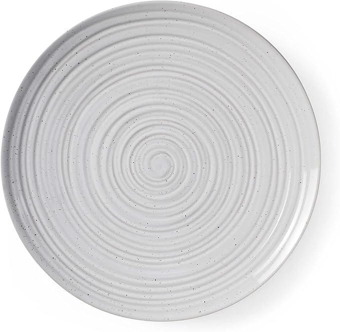 12 Piece Stoneware Dinnerware Set with Plates and Bowls Service for 4 Microwave Safe Dishwasher Safe Round Dishes Modern Classic Kitchen Tableware Stackable Design