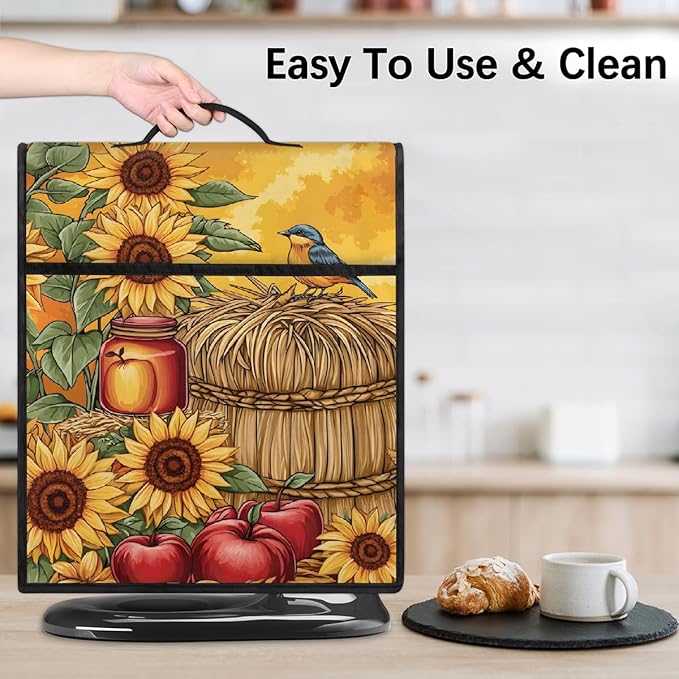 cfpolar Kitchen Aid Mixer Cover Compatible with 6-8 Quarts Sunflower Apples Bird Fall Stand Mixer Cover Kitchen Aid Mixers Accessories Appliance Organizer Bag Dust Covers with Zipper Pocket