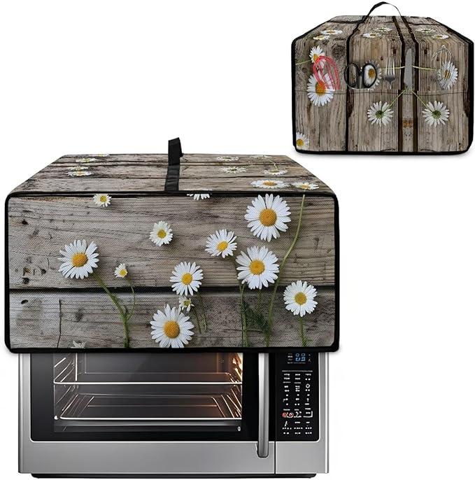 Doojoayie Daisy Print Dust Cover for Toaster Oven 6 Slice Toaster Cover Waterproof Small Appliance Covers Stain Resistant &amp Dustproof Kitchen Appliance Protector