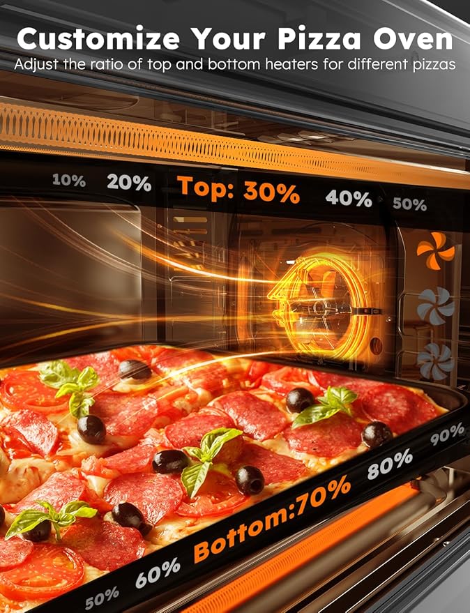 Nuwave Bravo XL Pro Air Fryer Toaster Oven with Grill Combo 2025 New Ultra-Fast Convection System 35% Crispier 2X More Even 142 Presets 50-500F Smarter Probe PFAS Free 30QT Stainless Steel