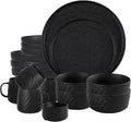 Matte Ceramic Dinnerware set with Mugs for 4 20 Pieces Kitchen Plates and Bowls Set Porcelain Dish set for 4 Dishware Sets Stoneware Dinner Plates Sets Platos de Cocina Vajilla