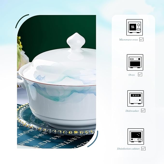 60 Pcs Top Ceramic Bone China Dinnerware Set Fine China Dinnerware Sets Ceramic Tableware Set Chinese Gifts