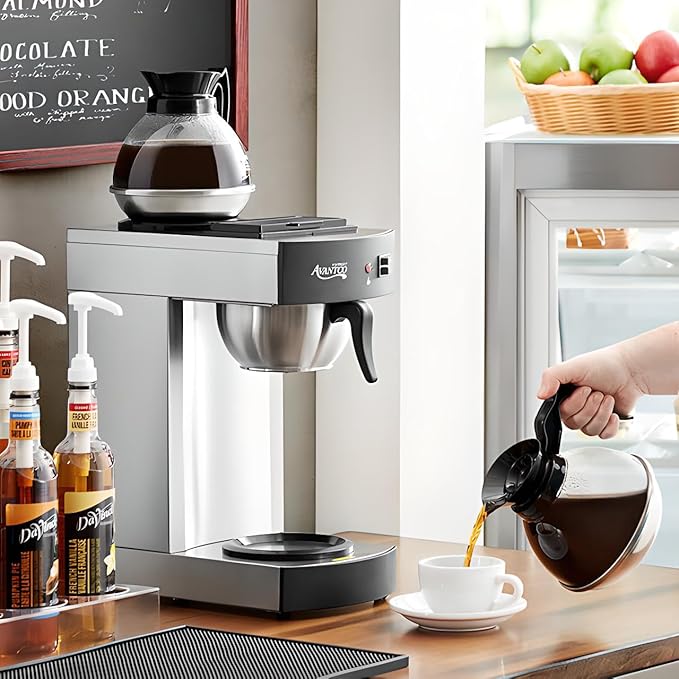 Avantco C10 12 Cup Pourover Commercial Coffee Maker with 2 Burners - 120V by Avantco