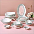 Porcelain Dinnerware Sets Plates and Bowls Sets 43 Pieces Nordic Style Light Luxury Porcelain Dinnerware Set | Phnom Penh Cereal Bowl and St