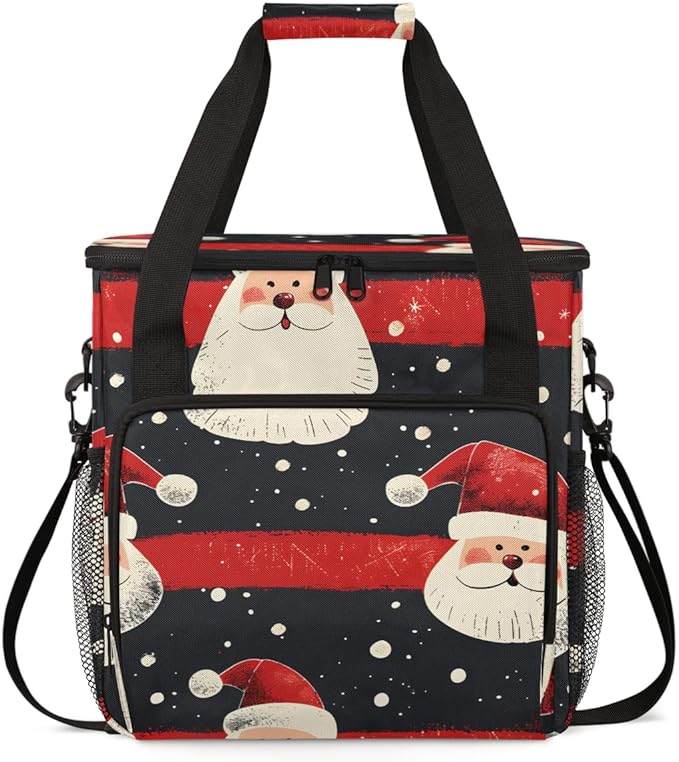Mystical Santa Claus Coffee Maker Carrying Bag Retro Santa Claus Travel Storage Bag Compatible with K-Mini or K-Mini Plus Single Serve Coffee Brewer Carrying Case with Pockets &amp Shoulder Strap