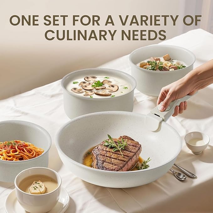 12Piece Cookware Set Pots and Pans Set Kitchen Granite Non Stick Bakeware