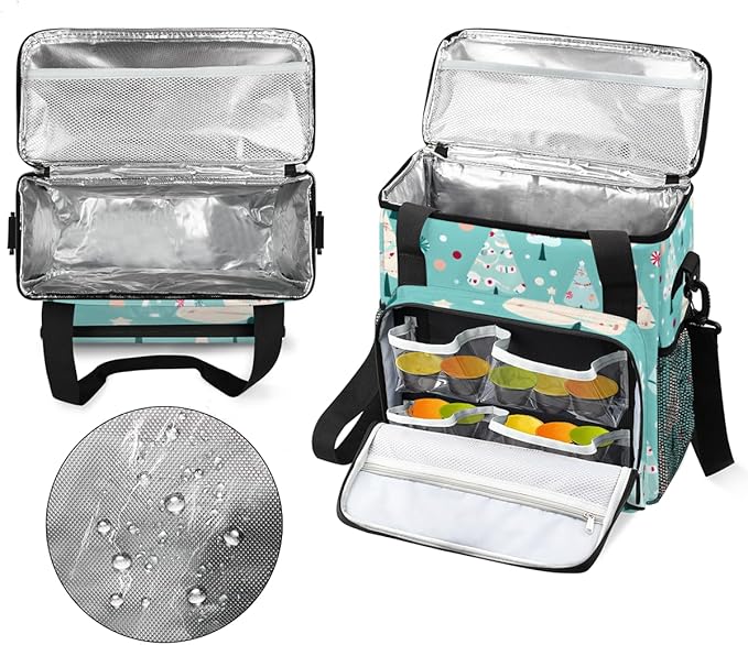 Abstract Tree Coffee Maker Carrying Bag Christmas Tree Travel Storage Bag Compatible with K-Mini or K-Mini Plus Single Serve Coffee Brewer Carrying Case with Multiple Pockets &amp Shoulder Strap