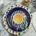 European Style Dinnerware Set Service for 4 Bone China Dinnerware Sets Unbreakable Porcelain Dinner Sets Coffee Cup and Saucer Tableware Set Steak Dinner Plates Dish Set tulip