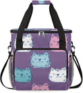 Cute Cats Face Coffee Maker Carrying Bag for Keurig K-Mini or K-Mini Plus Storage Portable Coffee Maker Travel Bag