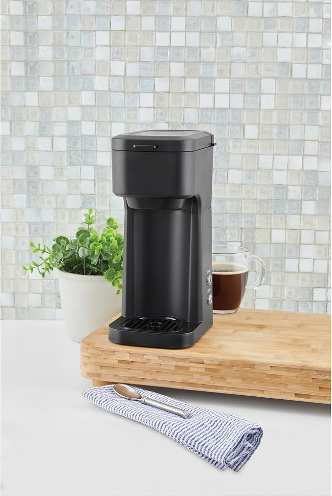IT'S BRAZILIAN Compact Single Serve Dual Brew Coffee Maker - Fresh Coffee with Ground Coffee or Pods