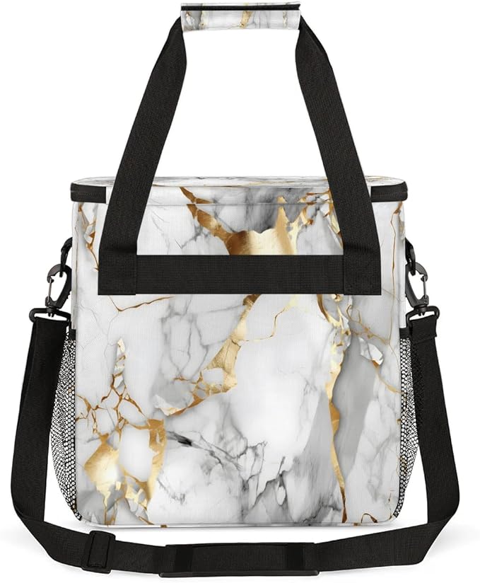 Classic Pattern Marble Coffee Maker Carrying Bag for Keurig K-Mini or K-Mini Plus Storage Portable Coffee Maker Travel Bag