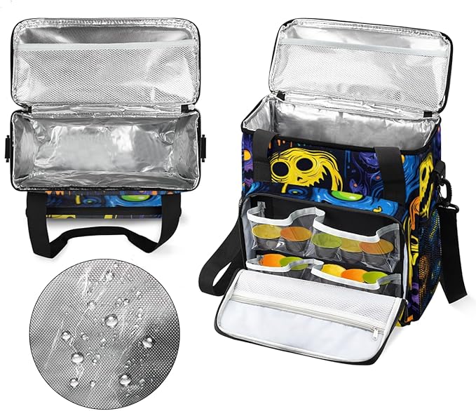 Spooky Ghosts Coffee Maker Carrying Bag Cartoon Ghosts Travel Storage Bag Compatible with K-Mini or K-Mini Plus Single Serve Coffee Brewer Carrying Case with Multiple Pockets &amp Shoulder Strap