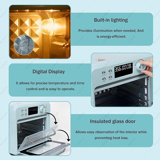 Sublimation Oven for Bulk Printing 16 Liter Light Convection Sublimation Oven 1400 W 360° Heating with Digital Display Ideal for Mugs Glasses Water Bottles 16L