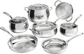 Cuisinart 12-Piece PureClad™ Triple-Ply Stainless Steel Cookware Set PCT-12