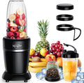 Sangcon 1000W Smoothie Blender for Kitchen Blenders for Smoothies with (3) Cups (2) Spout Covers (1) Storage Cap (1) To-Go Cap Portable Blender for Shakes Ice Crushing Frozen Drinks Spices