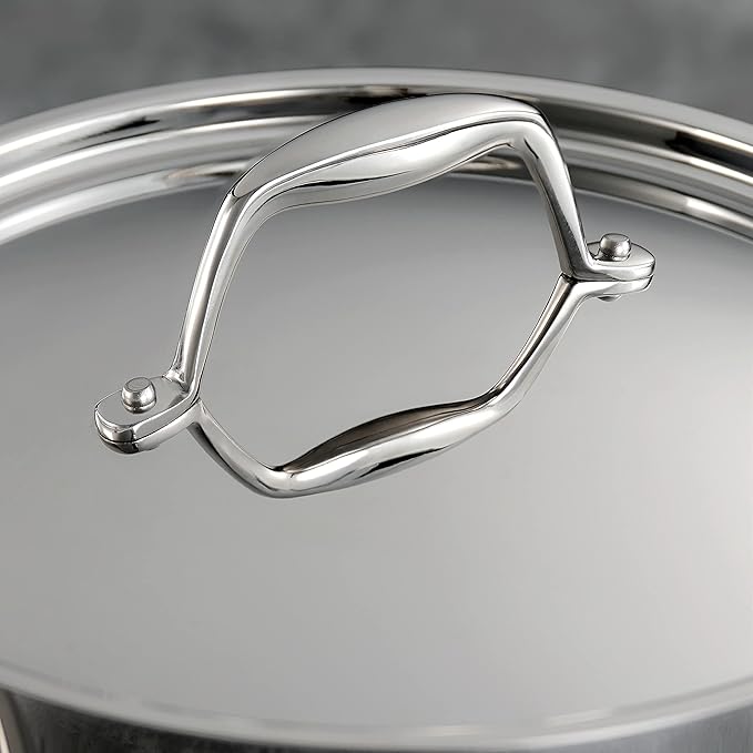 Tramontina Signature Tri-Ply Clad Stainless Steel 8-Piece Cookware Set with Lids Pots and Pans Kitchen Set Induction-Ready Dishwasher-Safe NSF-Certified Made in Brazil