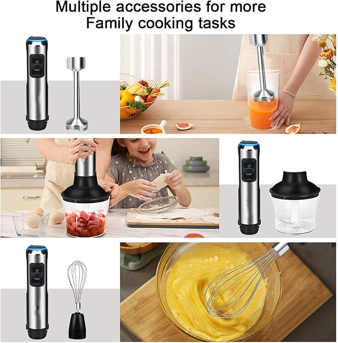 4 in 1 1500W Electric Stick Hand Blender Mixer Hand Immersion Egg Whisk Mixer Juicer Meat Grinder Food Processor