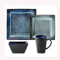 Dinnerware SetTraditional Ceramics Dinnerware Sets Vintage Square Dinner Sets with 2 Plates1 Bowls and 1 Mugs Complete Porcelain Combination
