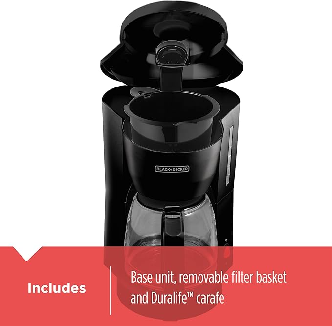 BLACK+DECKER 5-Cup Coffeemaker DCM600B Black