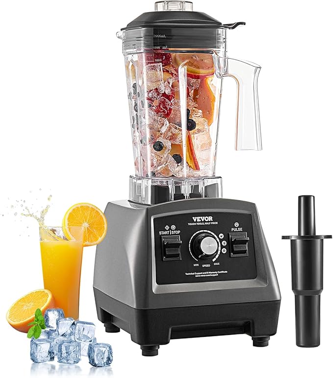 VEVOR Blender for Smoothies 61 oz 1400W Professional Blender with Powerful Motor Multi-Functional Food Processing for Smoothie/Milkshake/Juice Fits for Kitchen