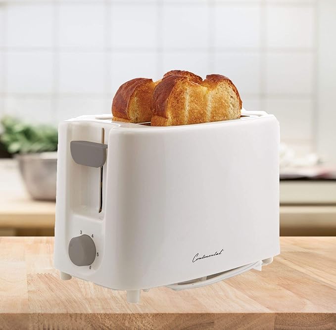 Continental Electric CE-TT011 Electric Toaster 2 Slice White