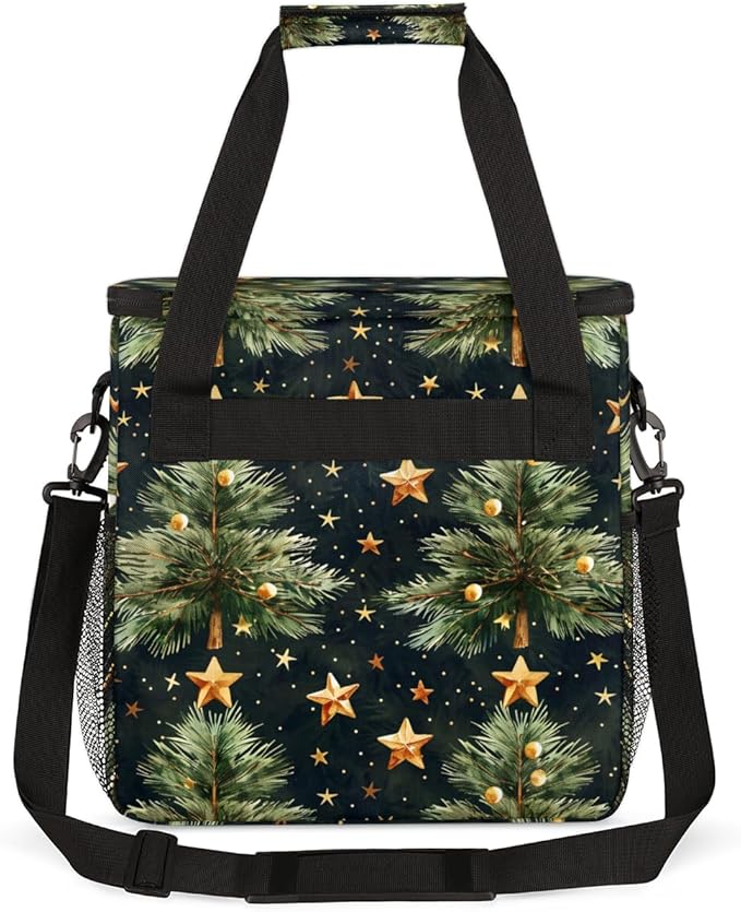 Magical Tree Xmas Coffee Maker Carrying Bag Portable Travel Storage Tote Bag Compatible with K-Mini or K-Mini Plus Single Serve Coffee Brewer Carrying Case with Multiple Pockets &amp Shoulder Strap