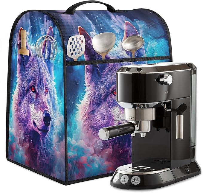 cfpolar Kitchen Aid Mixer Cover Compatible with 6-8 Quarts Animal Cute Wolf Stand Mixer Cover Kitchen Aid Mixers Accessories Appliance Organizer Bag Dust Covers with Zipper Pocket