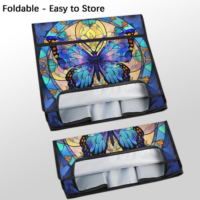 cfpolar Kitchen Aid Mixer Cover Compatible with 6-8 Quarts Butterfly Blue Flower Stand Mixer Cover Kitchen Aid Mixers Accessories Appliance Organizer Bag Dust Covers with Zipper Pocket