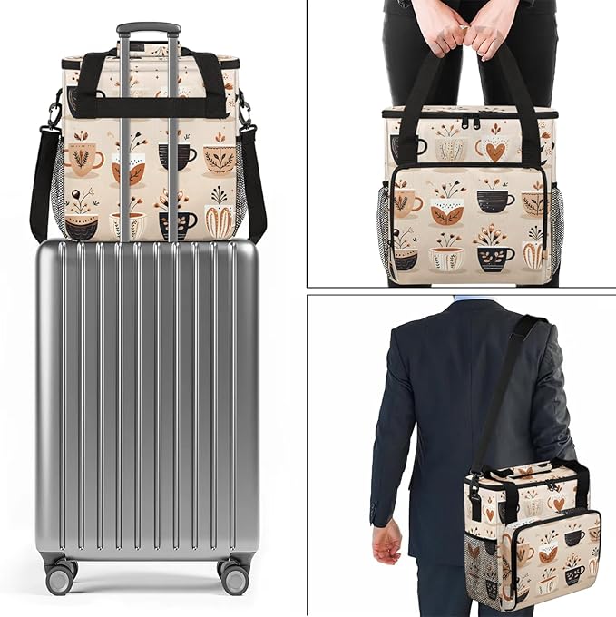 Travel Coffee Maker Carrying Bag Compatible with Keurig K-Mini or K-Mini Plus Single Serve Coffee Maker Portable Storage Bag with Shoulder Strap(Bag Only)