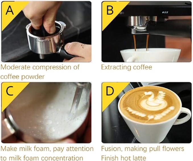 Electric Coffee Maker 1.6L with Fast Foam Frother - 850W Kitchen Appliance for Lovers
