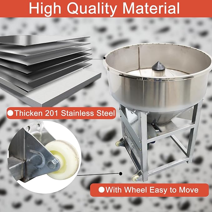 110lbs Dry Powder Mixer Blender Feed Mixer Blender Mixing Machine Dry&ampWet Particle 201 Stainless Steel 110v 3kw