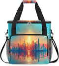 Sunrise Urban Landscape Coffee Maker Travel Bag for K-Mini or K-Mini Plus Single Serve Coffee Brewer Portable Storage Tote Case for Tarvel